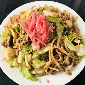 材料３つの簡単焼きそば♪